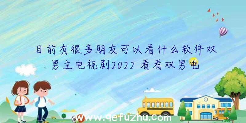 目前有很多朋友可以看什么软件双男主电视剧2022